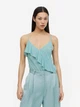 Топ женский H&M 061171522 S Бирюзовый (6666000304476) - изображение 1