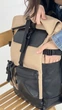 Жіночий рюкзак ролтоп для ноутбука Rolltop для подорожей бежевого кольору з екошкіри - зображення 6