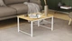 Стол журнальный приставной Терри Комбо Ferrum-decor 345x662x440 Белый металл ДСП Дуб Артизан 16 мм (TERRIK013) - изображение 6