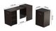Стол-тумба трансформер Смарт 1/2 Ferrum-decor 750x1450x600 ДСП Венге Магия 16 мм (SMART010VE) - изображение 3