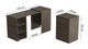 Стол-тумба трансформер Смарт 1/2 Ferrum-decor 750x1450x600 ДСП Дуб Сонома Трюфель 16 мм (SMART012) - изображение 3