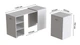 Стол-тумба трансформер Смарт 1/1 Ferrum-decor 750x1450x500 ДСП Белый 16 мм (SMART001) - изображение 3