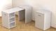 Стол-тумба трансформер Смарт 1/2 Ferrum-decor 750x1450x600 ДСП Белый 16 мм (SMART008) - изображение 2