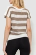 Кофта женская в полоску, цвет бежево-молочный, 244R0262, L-XL - изображение 4