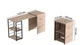 Стіл-тумба трансформер Смарт 2/2 Ferrum-decor 750x1450x600 Чорний метал ДСП Дуб Шервуд 16 мм (SMART208) - зображення 1