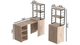 Стол-тумба трансформер Смарт 4/2 с этажеркой Ferrum-decor 1430x1450x600 Черный металл ДСП Дуб Сан-Марино 16 мм (SMART408) - изображение 1