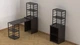 Стіл-тумба трансформер Смарт 3/1 з етажеркою Ferrum-decor 1430x1450x500 Чорний метал ДСП Венге Магія 16 мм (SMART302) - зображення 1