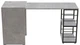 Стол-тумба трансформер Смарт 2/2 Ferrum-decor 750x1450x600 Черный металл ДСП Бетон 16 мм (SMART213) - изображение 4