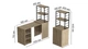 Стол-тумба трансформер Смарт 4/2 с этажеркой Ferrum-decor 1430x1450x600 Черный металл ДСП Дуб Сонома 16 мм (SMART410) - изображение 3