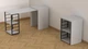 Стіл-тумба трансформер Смарт 2/1 Ferrum-decor 750x1450x500 Чорний метал ДСП Білий 16 мм (SMART200) - зображення 1