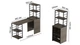 Стол-тумба трансформер Смарт 3/2 с этажеркой Ferrum-decor 1430x1450x600 Черный металл ДСП Дуб Сонома Трюфель 16 мм (SMART311) - изображение 3