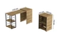 Стол-тумба трансформер Смарт 2/2 Ferrum-decor 750x1450x600 Черный металл ДСП Дуб Артизан 16 мм (SMART212) - изображение 1
