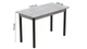 Стол кухонный Ferrum-decor Марио 75x120x60 Черный ДСП Бетон 16мм (MAR0007) - изображение 1