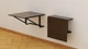 Стол раскладной Александр 3 Ferrum-decor 750x600x700 Черный металл ДСП Венге Магия 16 мм (ALEKS003VE) - изображение 2