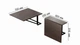 Стол раскладной Александр 3 Ferrum-decor 750x600x700 Черный металл ДСП Венге Магия 16 мм (ALEKS003VE) - изображение 3