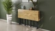 Стол-книжка трансформер Орион 3 Ferrum-decor 750x1150x880 Черный металл ДСП Дуб Артизан 16 мм (ORI306) - изображение 6