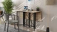 Стол-книжка трансформер Спайдер Ferrum-decor 750x1150x880 Черный металл ДСП Дуб Сан-Марино 16 мм (SPAR002) - изображение 7