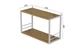 Книжкова полиця універсальна Ferrum-decor Стім 1 38x63x26 білий ДСП Дуб Артизан 16мм (XK00027) - зображення 3