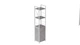 Этажерка 3/34 Ferrum-decor Серии Конект с тумбой 144x34x28 Белый ДСП Бетон (FD1013) - изображение 1