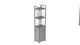 Этажерка 3/34 Ferrum-decor Серии Конект с тумбой 144x34x28 Серый ДСП Бетон (FD1020) - изображение 1