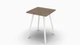 Табурет Ferrum-decor 430x320x320 Білий метал ДСП Дуб Сонома Трюфель 16 мм (TAB012) - зображення 1