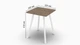 Табурет Ferrum-decor 430x320x320 Білий метал ДСП Дуб Сонома Трюфель 16 мм (TAB012) - зображення 3