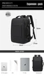 Рюкзак с USB портом Bange Travel backpack 45L (BG-1908D) Дорожная сумка для мужчин и женщин Черный - изображение 9