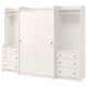 Гардероб IKEA ХАУГА, комбинация, белый, 258x55x199 см, 793.881.64 - изображение 1