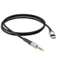 Кабель HOCO UPA22 - 3.5mm to Type-C silicone digital audio conversion 1 метр чорний - зображення 2