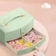 Шкатулка Casegrace SP-01245 Tiffany 20*15*10 для украшений и ювелирных изделий двухуровневая с зеркалом - изображение 5