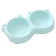 Миска для кошек Taotaopets Cat 123307 Blue двойная пластиковая - изображение 1