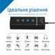 Док-станция XON SmartHub Lite 4хUSB3.0 Черный (UHALP040043B 5023) - изображение 4