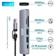 Док-станция XON SmartHub 6 в 1 (SD/TF + Type-C + USB3.0 + 2хUSB2.0) Серый (UHUHP062322G 5146) - изображение 3