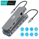 USB-хаб XON SmartHub 13 в 1 (Ethernet, VGA, 2xHDMI, 3.5 Audio, SD/TF, 2xType-C, 2xUSB3.0, 2xUSB2.0) Серый (XUCHP134322G 5290) - изображение 2