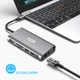 Док-станция XON SmartHub 12 в 1 (Ethernet, VGA, 2xHDMI, 3.5 Audio, SD/TF, Type-C, 4xUSB3.1) Серый (UHCHP125300G 5283) - изображение 2