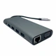 Док-станция XON SmartHub 12 в 1 (Ethernet, VGA, HDMI, 3.5 Audio, SD/TF, 2xType-C, 4xUSB3.0) Серый (UHCHP126300G 6198) - изображение 1