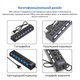 Док-станция XON SmartHub Switch 7хUSB3.0 Черный (UHASP070073B 5030) - изображение 8