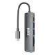 Док-станция XON SmartHub 6 в 1 (SD/TF + Type-C + USB3.0 + 2хUSB2.0) Серый (UHCHP062322G 5139) - изображение 1