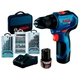 Бесщеточный шуруповерт Bosch Professional GSR 12V-30 + 2 акб 12V 2Ah + з/у GAL 12V-40 + сумка + 3 набора насадок (06019G9001) - изображение 1