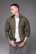 Рубашка R.A. Long Sleeve Linen с карманом S хаки 2194-S хак - изображение 6