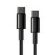 Кабель Baseus CATWJ-A01 Tungsten Gold Type-C to Type-C PD 100W/2м black - изображение 2