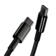 Кабель Baseus CATWJ-A01 Tungsten Gold Type-C to Type-C PD 100W/2м black - изображение 3