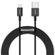 Кабель BASEUS USB 2.0 type-A-Lightning Superior 2M 2.4A CALYS-C03 black - изображение 1