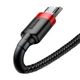 Кабель Baseus CAMKLF-B91 Cafule microUSB USB 2.4A 1m 480 Мбит/с Black-Red - изображение 5