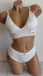 Комплект нижнего белья в рубчик бюстгальтер топ и трусики New Style One Size S/М белый (2-225) - изображение 2