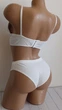 Комплект нижнего белья в рубчик бюстгальтер топ и трусики New Style One Size S/М белый (2-225) - изображение 4