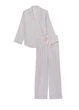 Пижама Victoria's Secret Flannel Long Pajama Set фланелевая (Рубашка+штаны) XS розовая в полоску - изображение 3