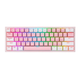 Клавіатура Redragon Fizz K616 Pro Pink-White RGB ENG - зображення 1