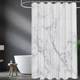 Шторка для ванной комнаты TIANA KRAINE MARBEL BLACK 200х180 без колец - изображение 1