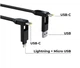 Кабель Rolling Square inCharge XL Urban Black 6 в 1 USB-C/Lightning для быстрой зарядки 100W 0.08m Urban Black - изображение 2